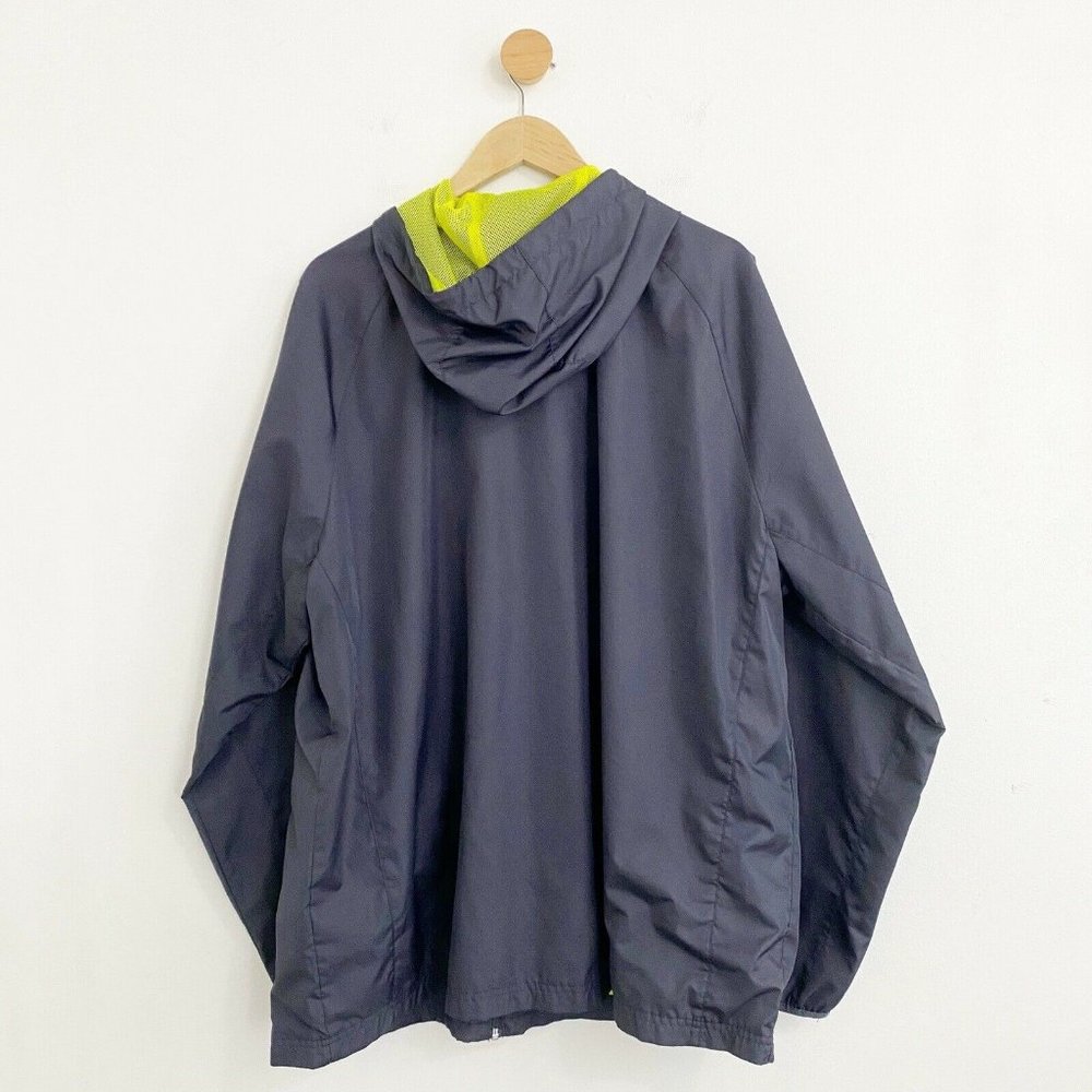 Starter Men’s Gray Neon Yellow Full Zip Hooded - Picture 2 of 4